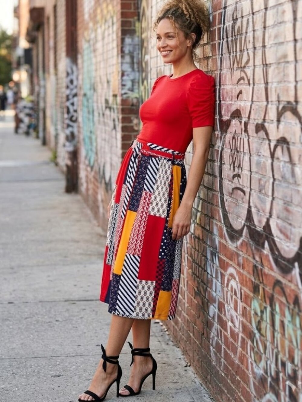 Women's  Geometric Midi Skirt compare to Tory Burch Sz 3XL (18)